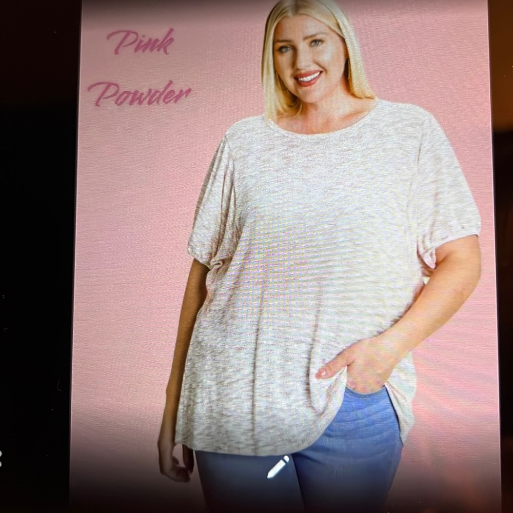 Cotton Bleu pink knit top